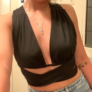 Black tie around top